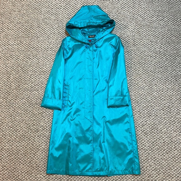 Vintage Forecaster of Boston Hooded Windbreaker Trench Coat